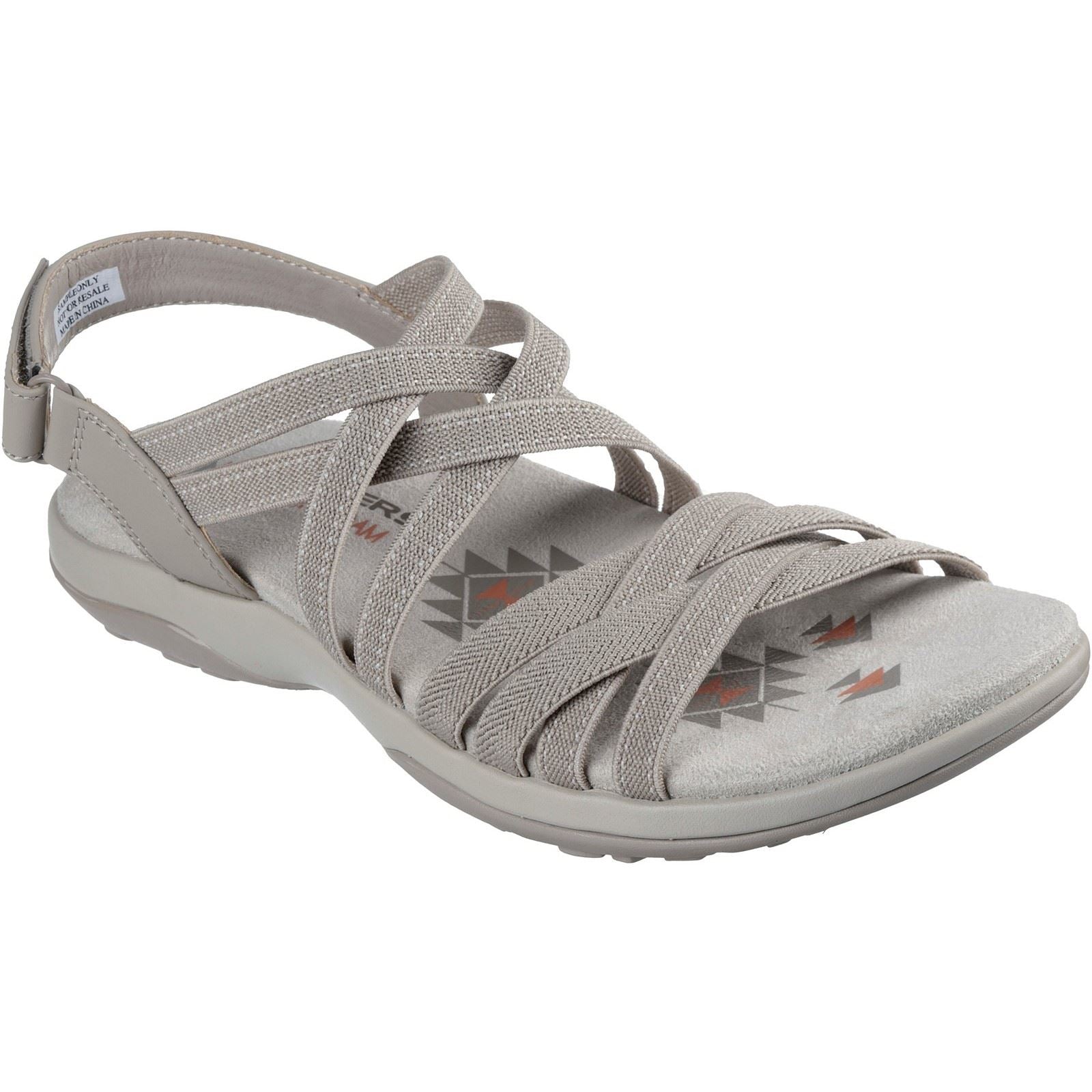 Skechers Reggae Slim - Summer Getaway Polyester Women's Taupe Sandals