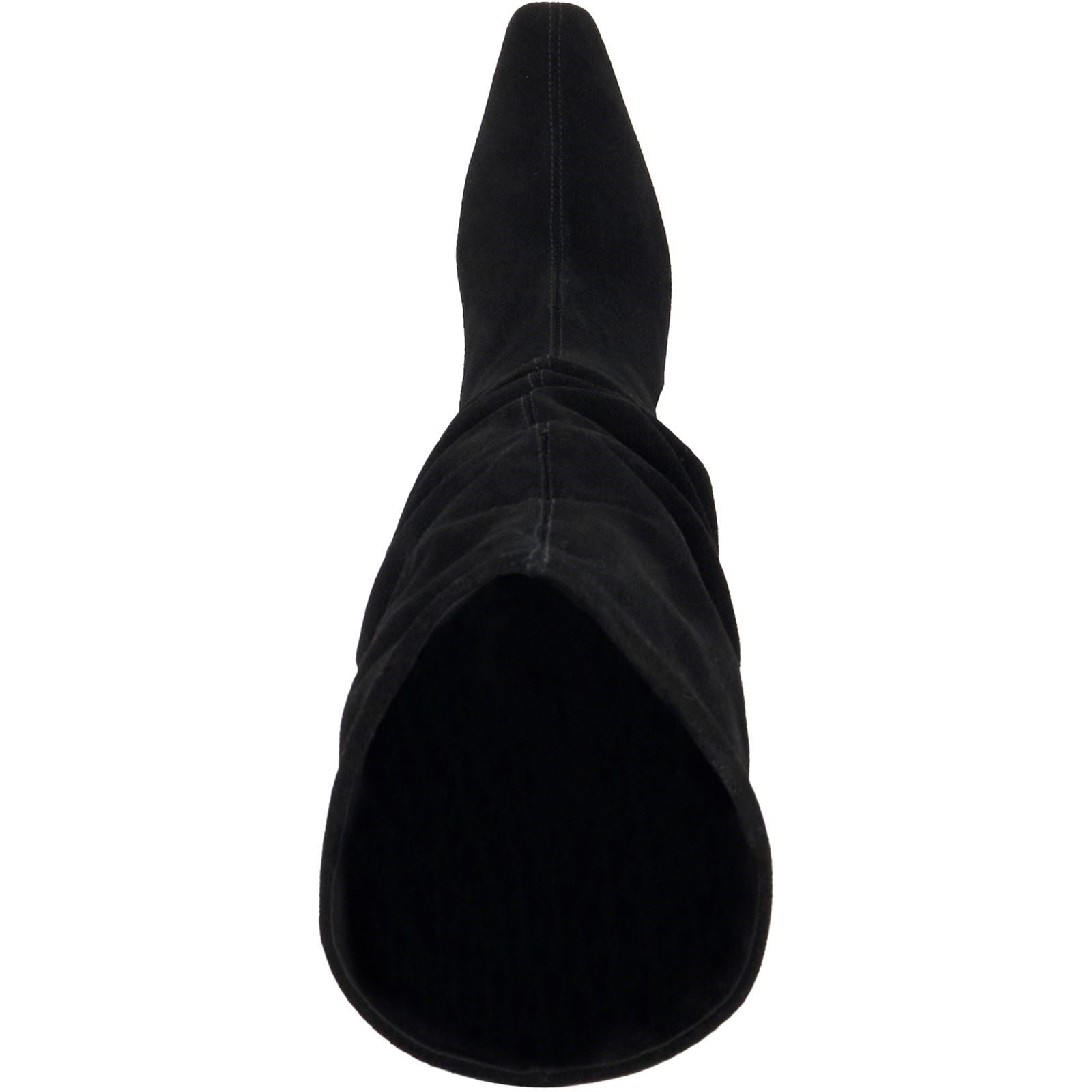 Dune Saunders Leather Women's Black Heeled Knee High Boots