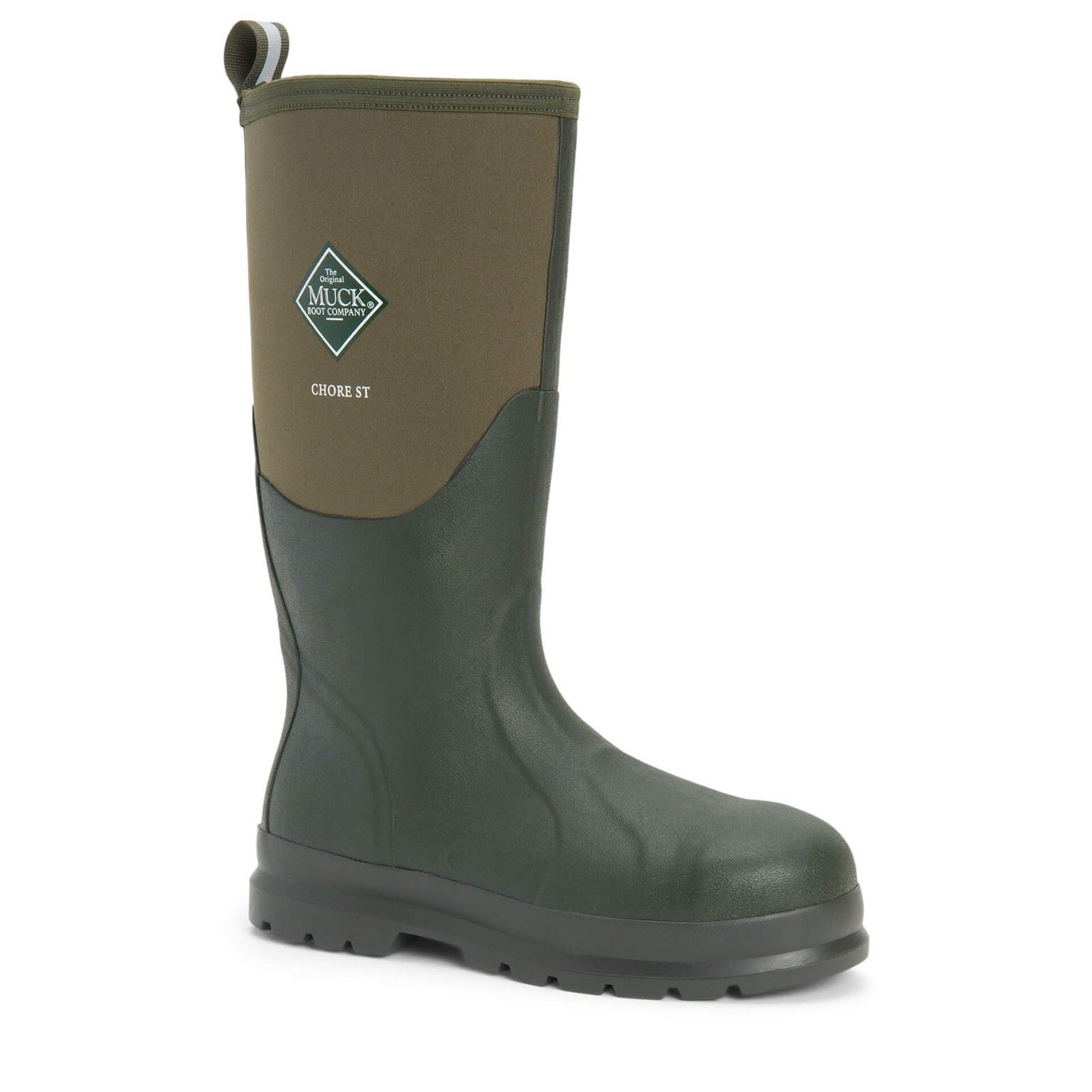 Muck Boots Chore Classic Hi Steel Cap Synthetic Moss Wellington Boots