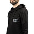 Caterpillar Hooded Long Sleeve Cotton Men's Black T-Shirt