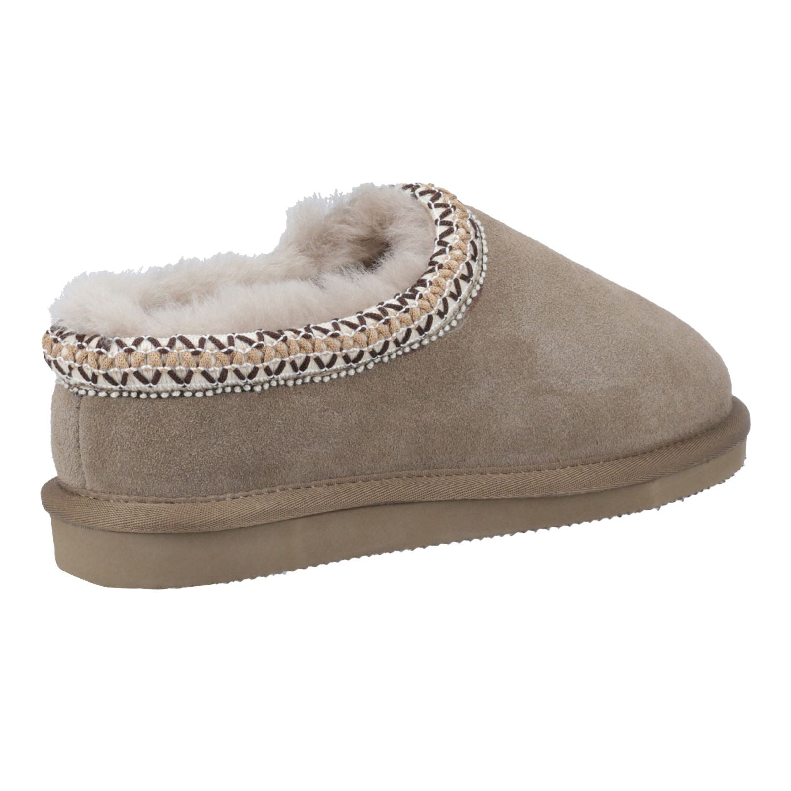 Cotswold Foxmoor Leather Women's Taupe Slippers