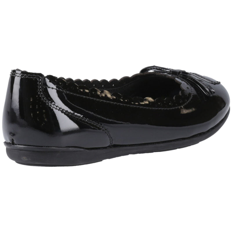 Hush Puppies Lillie Ballerina Patent Leather Girls's Black Ballet Flats