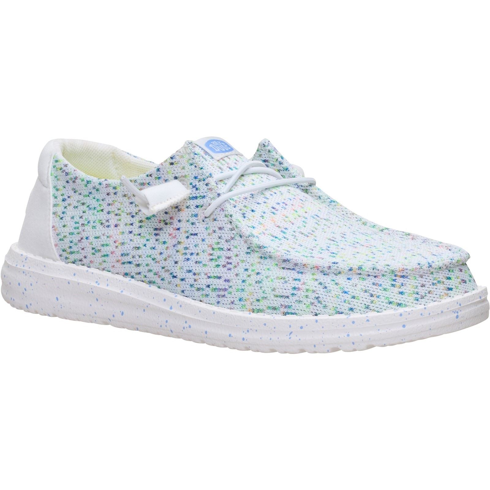 HEYDUDE Wendy Stretch Polyester Women's White/Multi Loafers