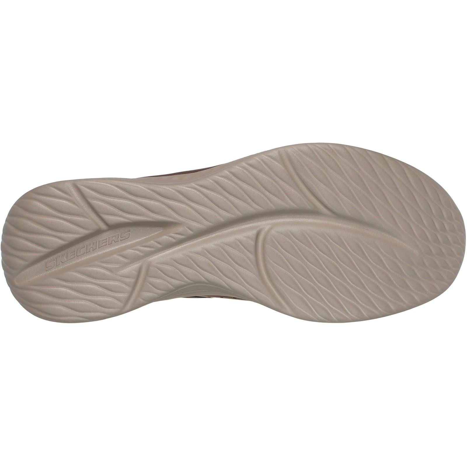 Skechers Slade Zachary Textile Men's Dark Brown Wide Fit Lace-Up Shoes