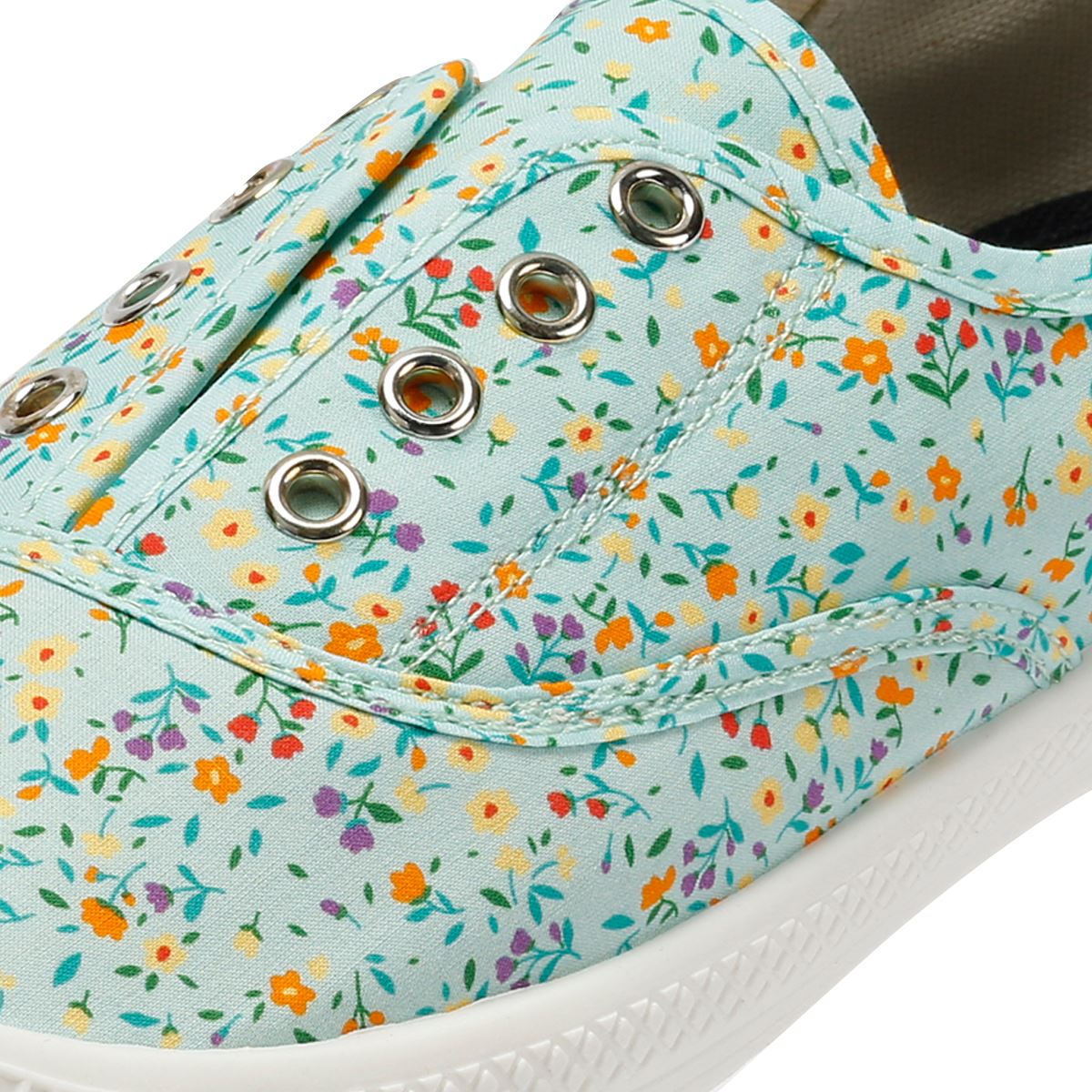 Penguin Anita Canvas Women's Sage Floral Pumps