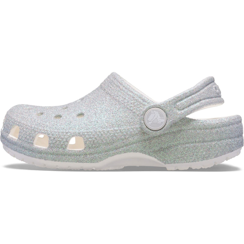 Crocs Classic Glitter Clog Synthetic Kids White Clogs