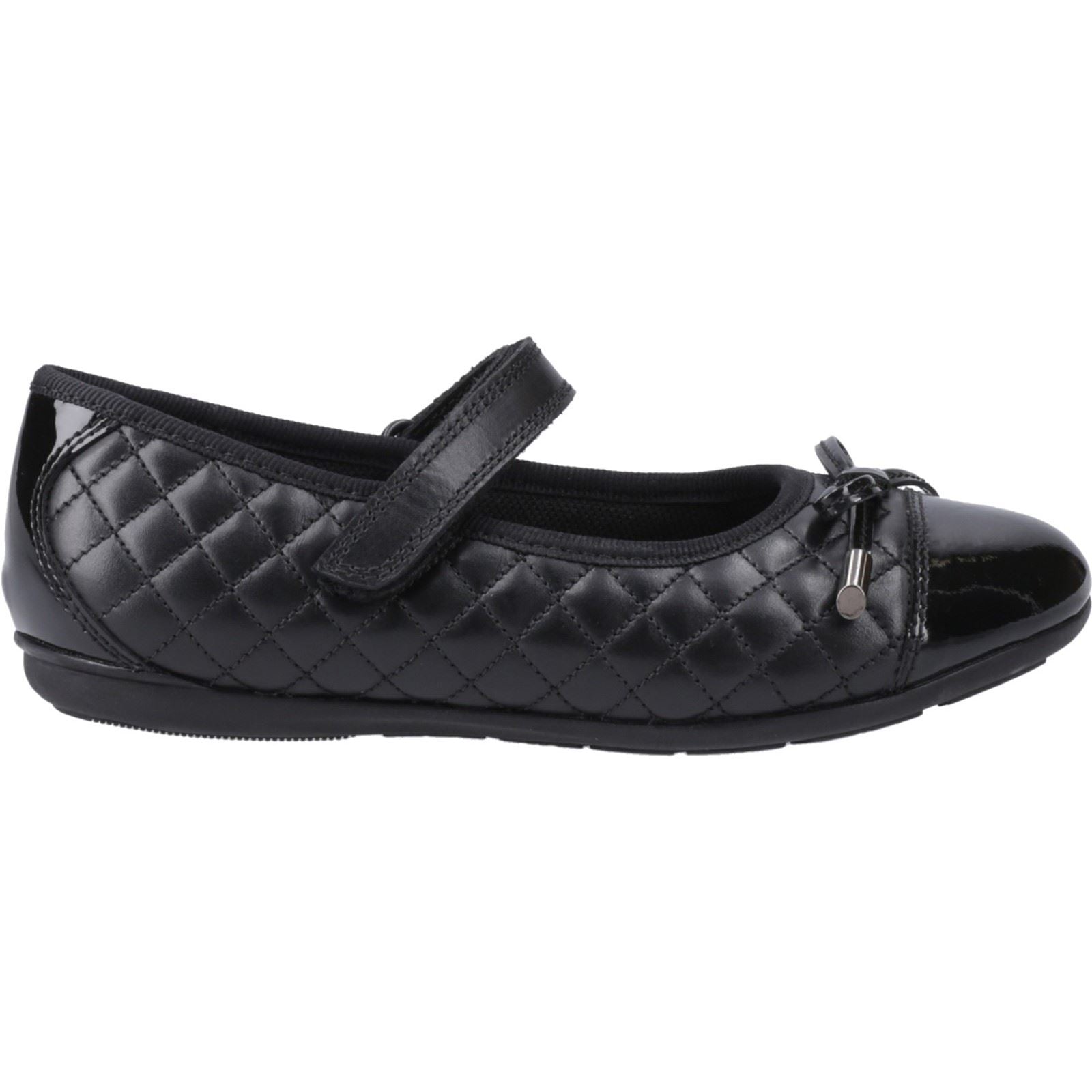 Hush Puppies Lottie Leather Girls's Black Ballet Flats