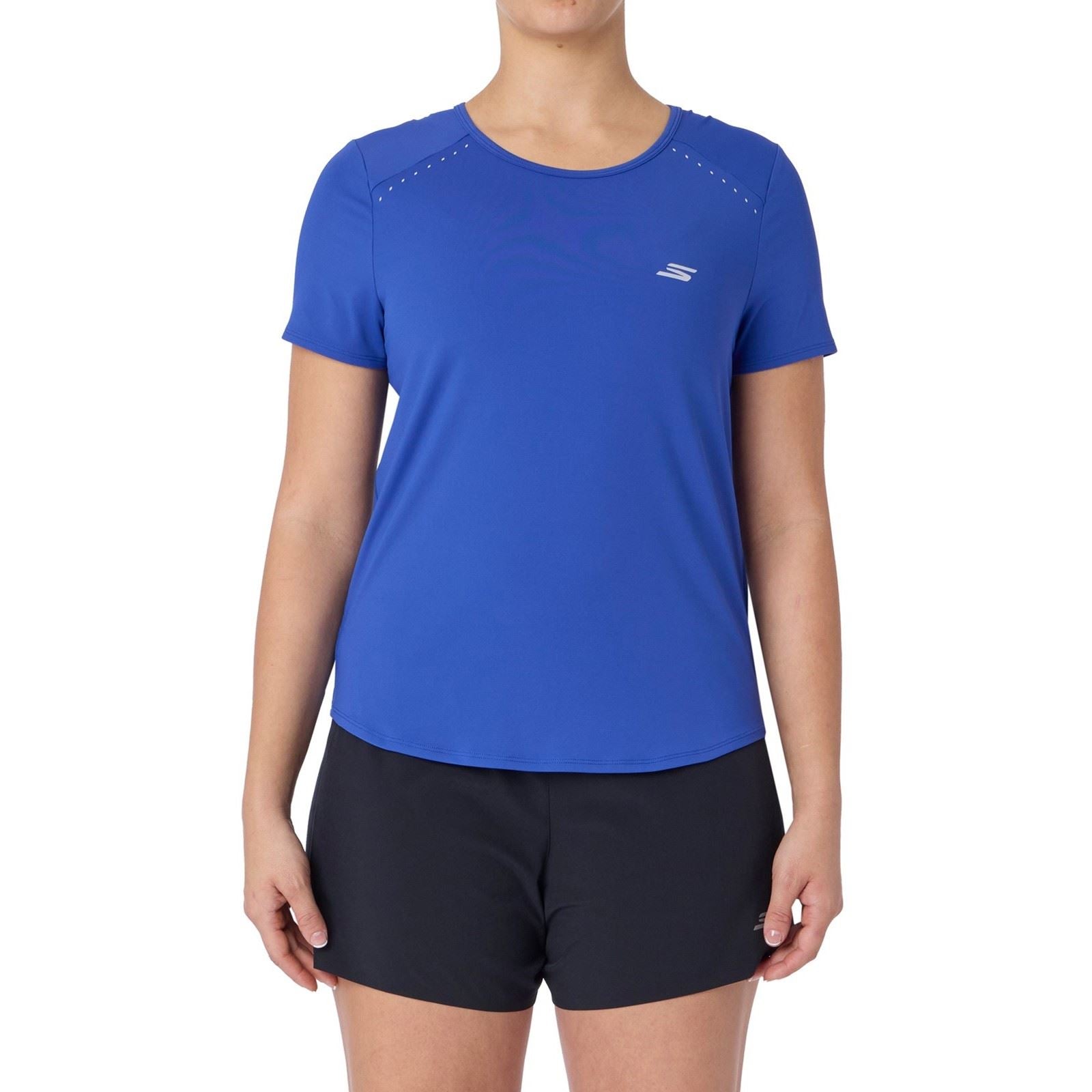 Skechers Stride Performance Tee Women's Blue Activewear T-Shirts