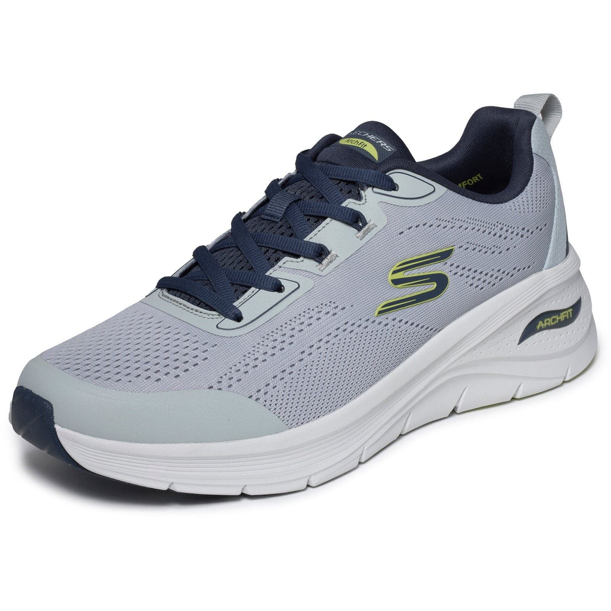Skechers Arch Fit 3.0 Prawsper Textile Men's Grey/Navy Trainers