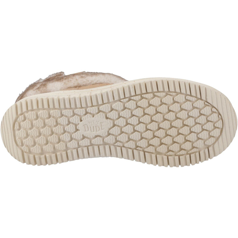 HEYDUDE Camden Cuff Classic Cozy Synthetic Women's Cognac Winter Ankle Boots