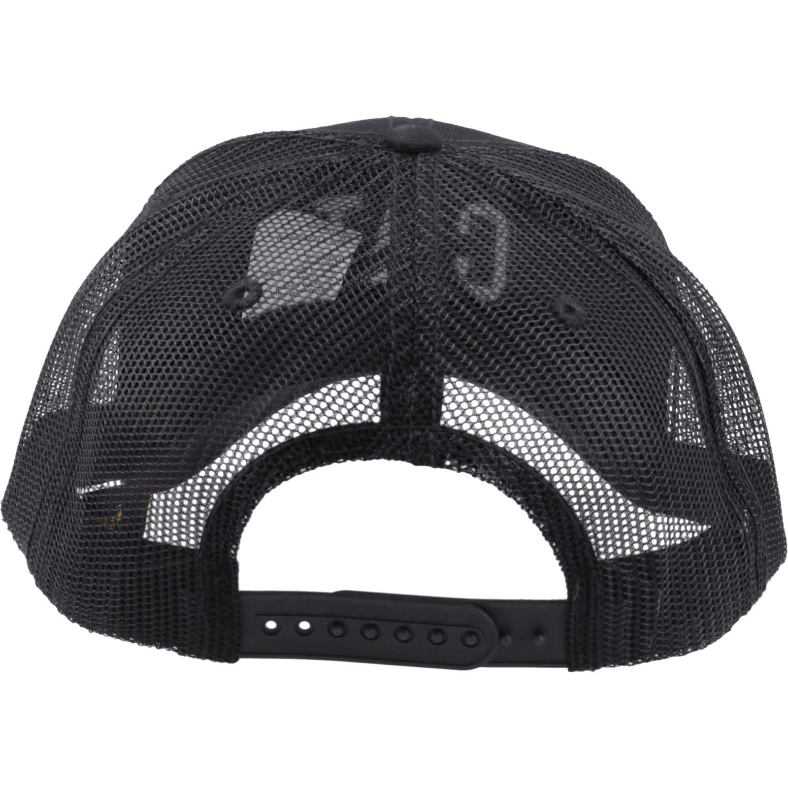 Caterpillar Raised Logo Cotton Black Baseball Caps