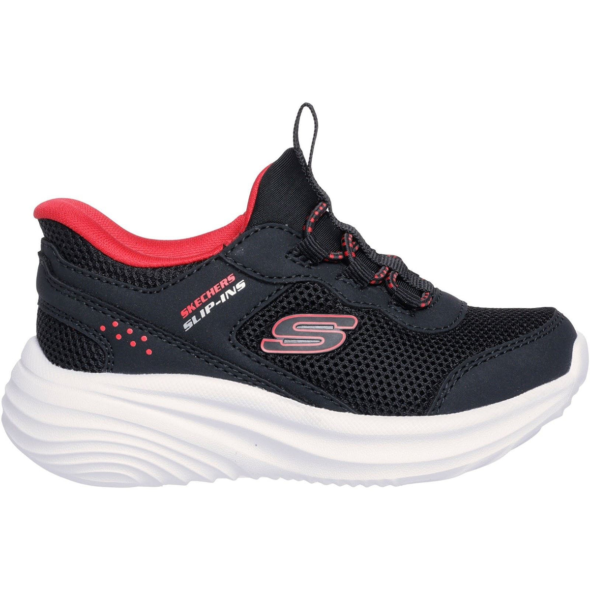 Skechers Bounder Pro Boy's Black/Red Trainers