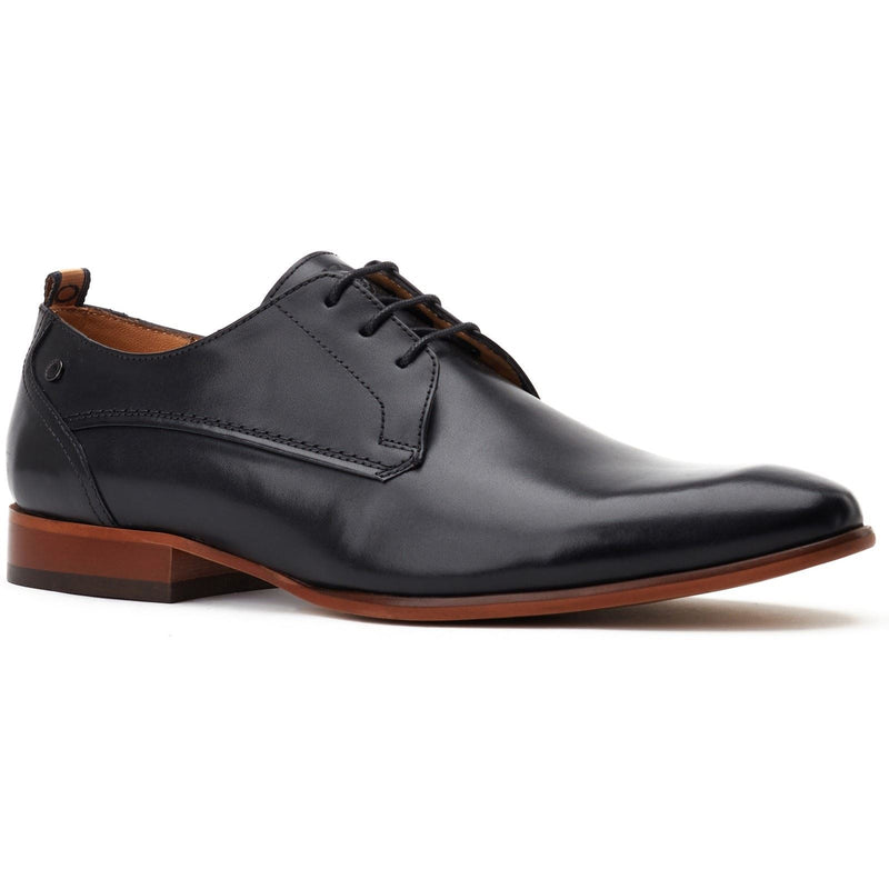 Base London Gambino Excel Leather Men's Black Lace-Up Shoes