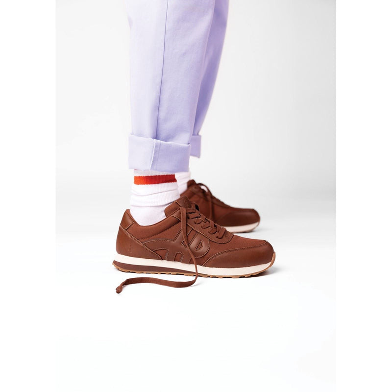 Hush Puppies Seventy8 Leather Men's Cognac Trainers