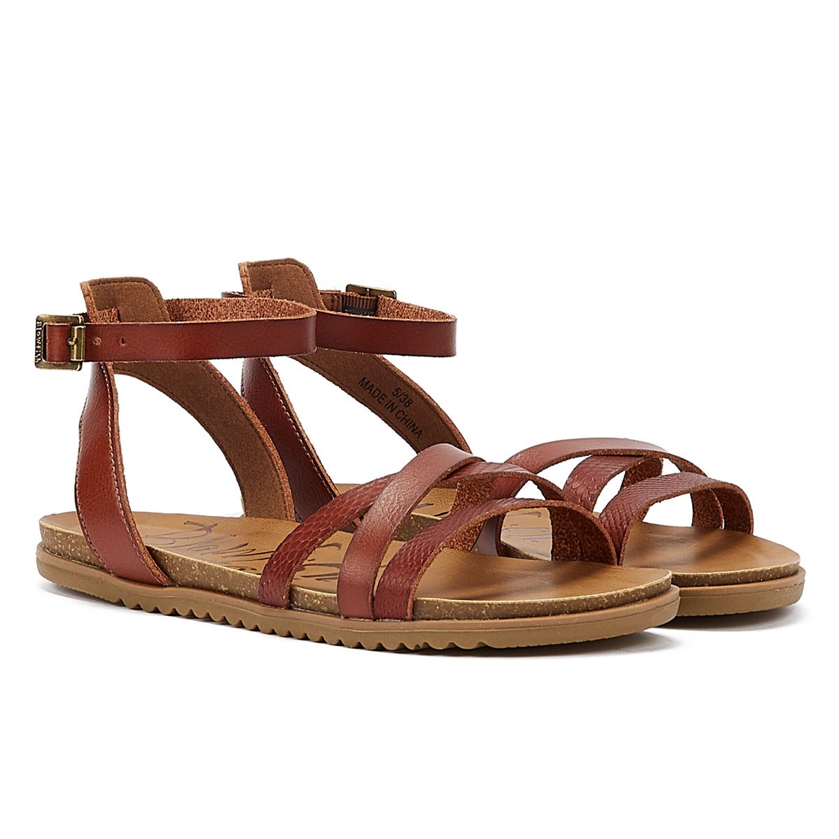 Blowfish Malibu Maylie Wood Dyecut Women's Brown Sandal