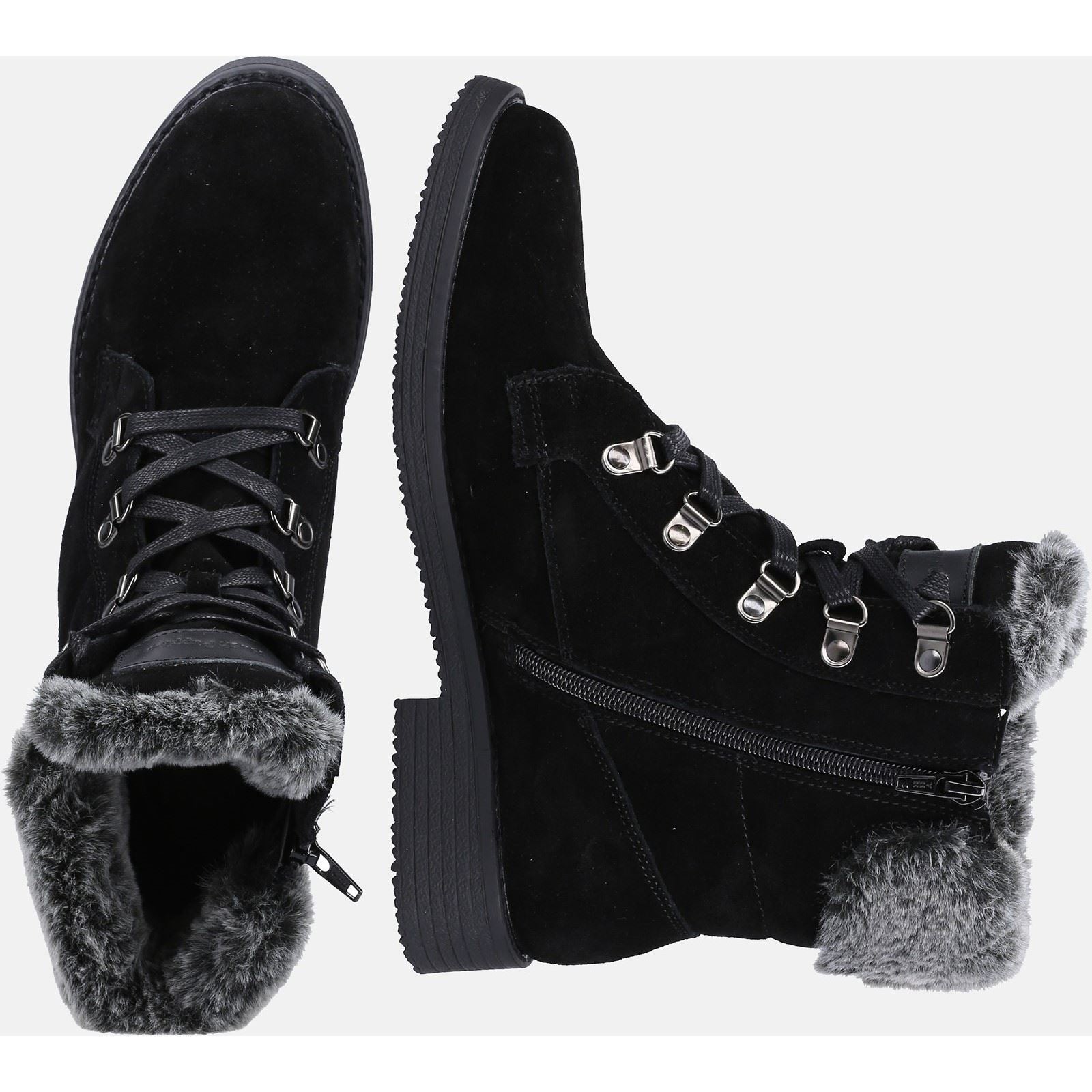Hush Puppies Florence Leather Women's Black Boots