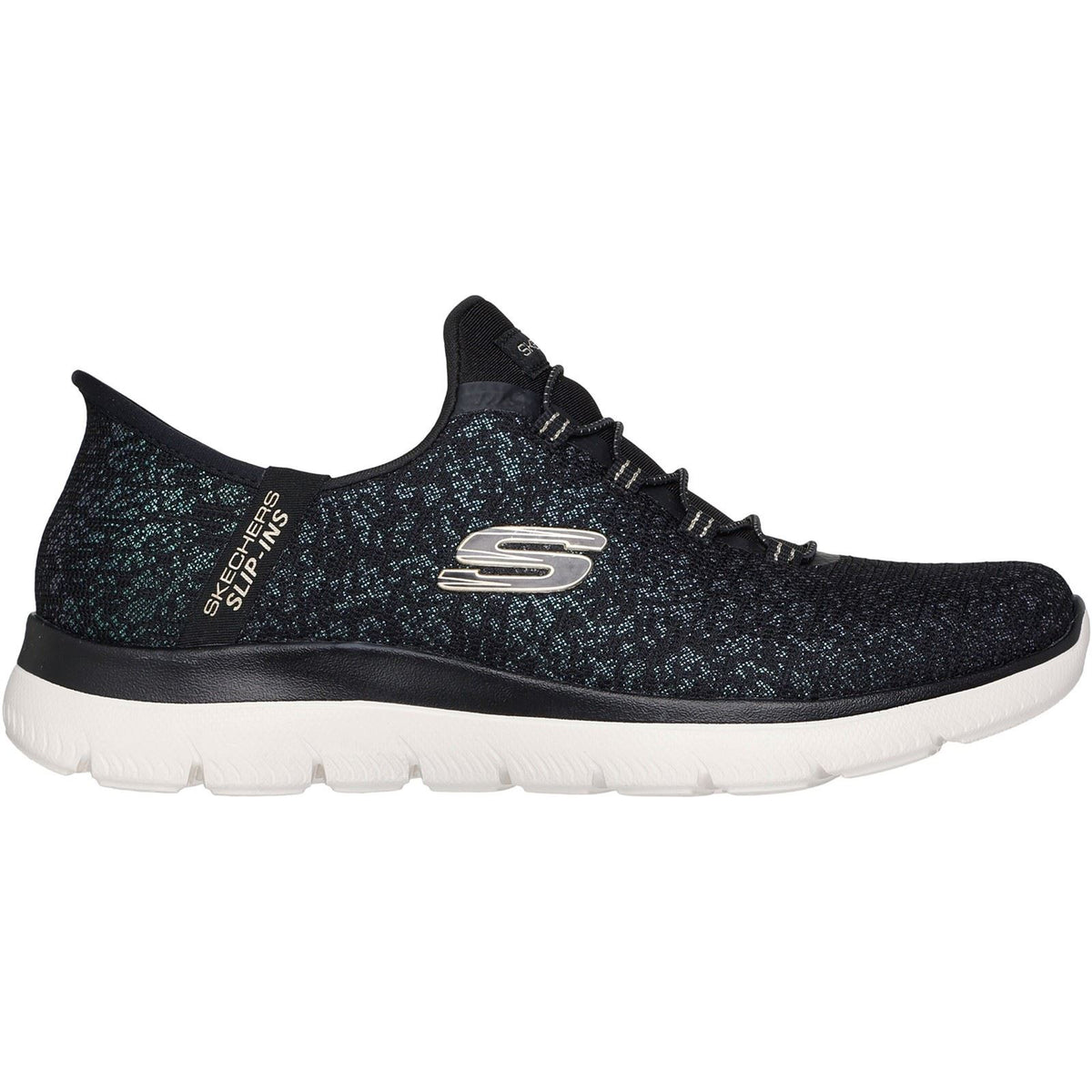 Skechers Summits Lunar Glow Textile Women's Black/Gold Trainers