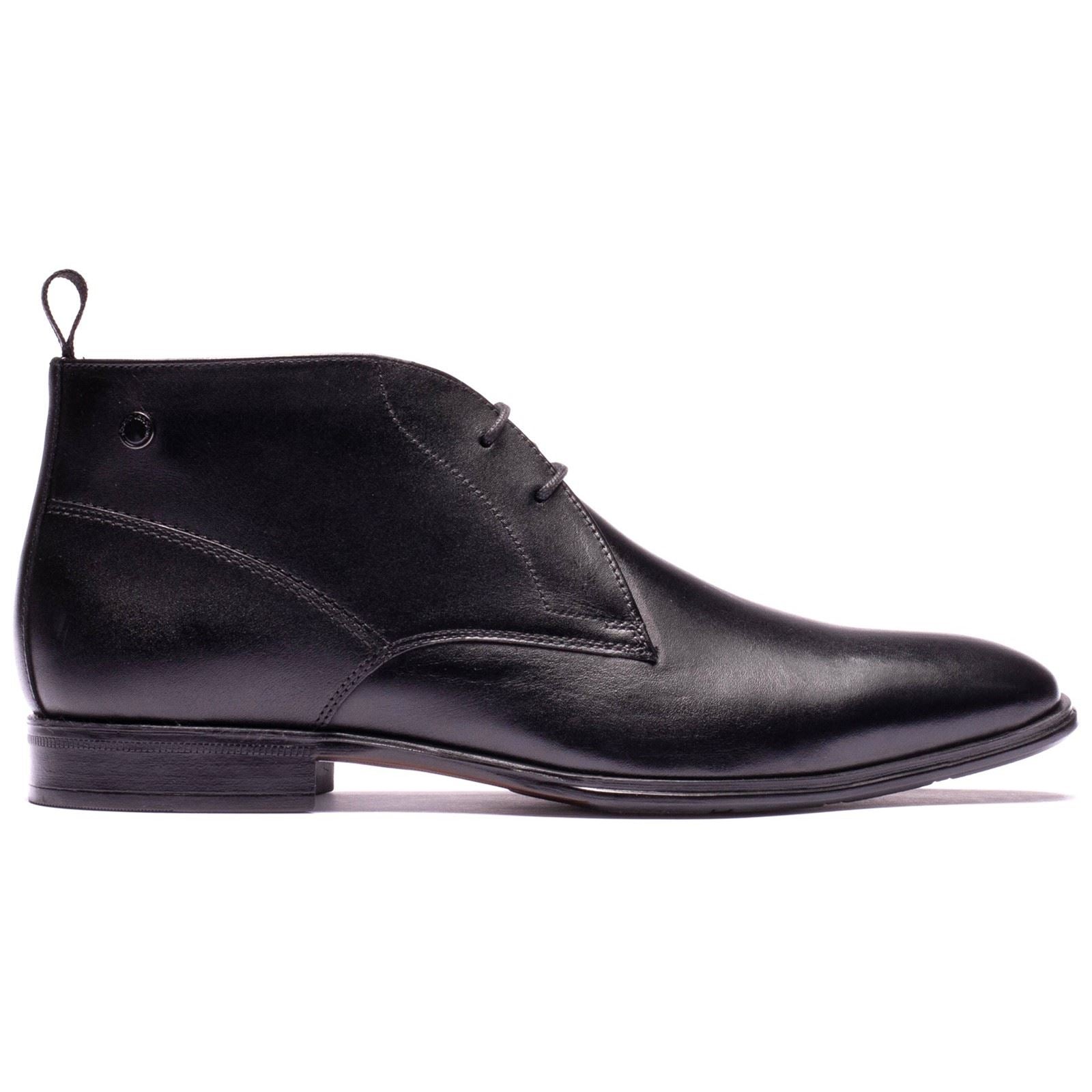 Base London Archer Leather Men's Black Ankle Boots