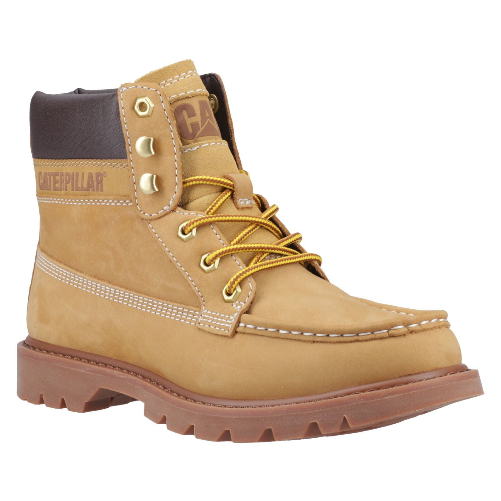 Caterpillar Colorado Moc Toe Leather Men's Honey Reset Ankle Boots