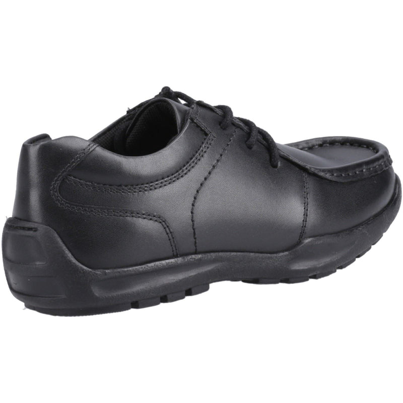 Hush Puppies Mackenzie Leather Boys's Black Lace-Up Shoes