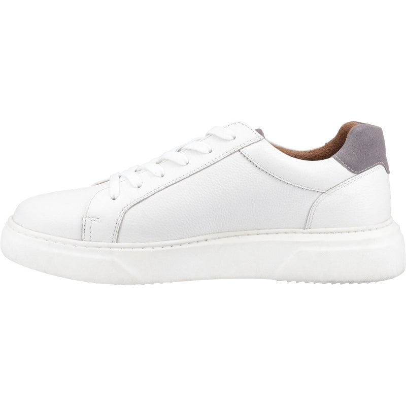 Hush Puppies Whelan Leather Men's White Trainers