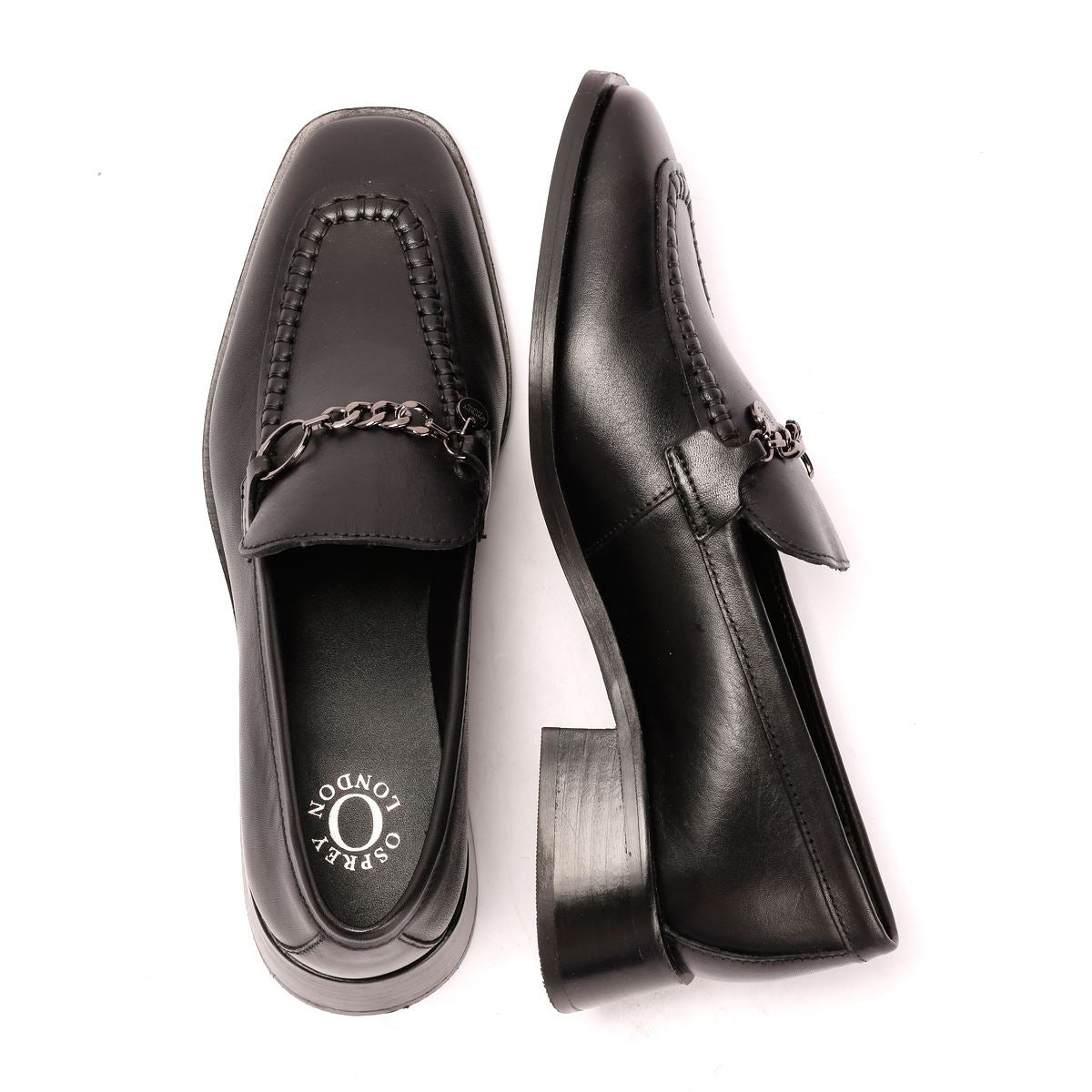 Osprey London The Islington Leather Women's Black Loafers