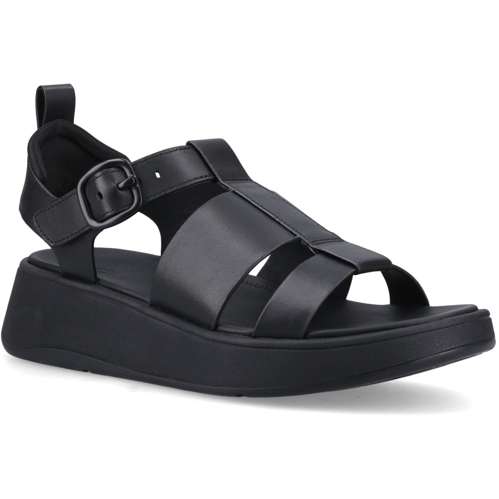 Fitflop F-Mode Fisherman Leather Women's Black Narrow Fit Sandals