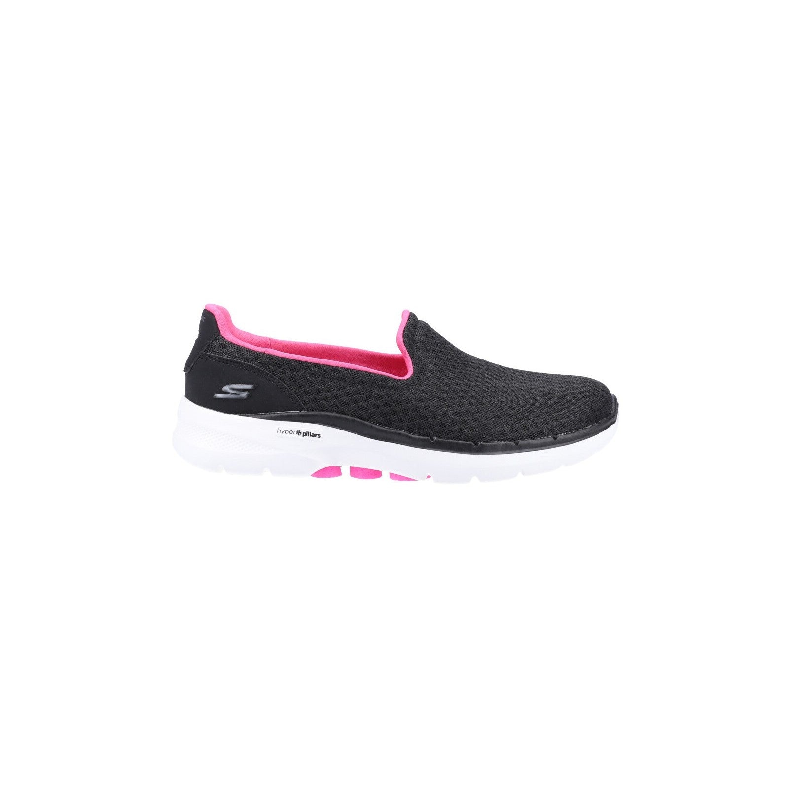 Skechers Womens Go Walk 6 124508-BKHP Black/Hot Pink Slip On Shoe