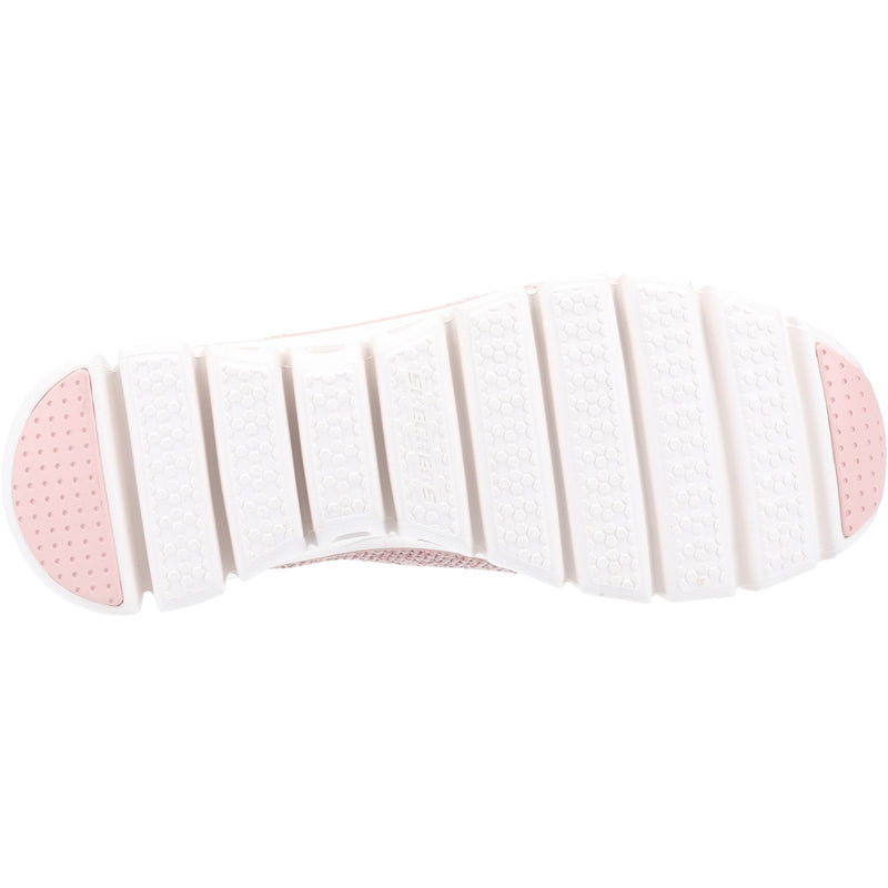 Skechers Womens Glide Step 104198-ROS Rose Slip On Shoe