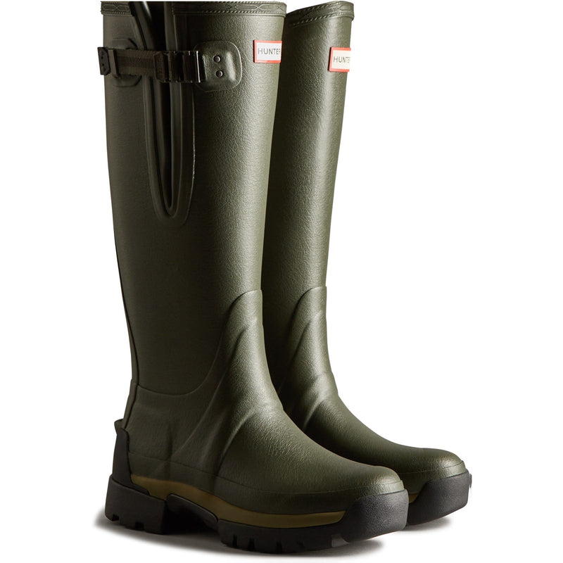 WFT2201RNP-DOV Balmoral Adjustable Synthetic Lined Wellington Female Dark Green