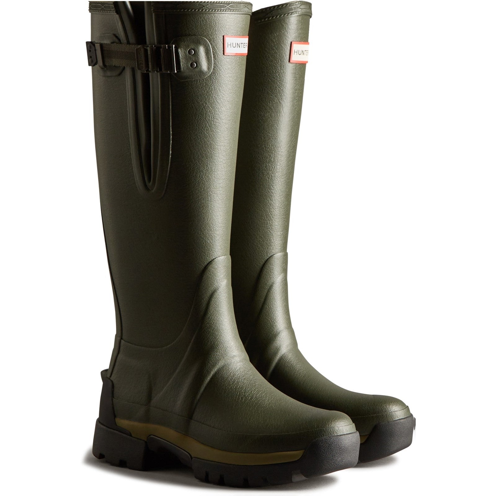 WFT2201RNP-DOV Balmoral Adjustable Synthetic Lined Wellington Female Dark Green