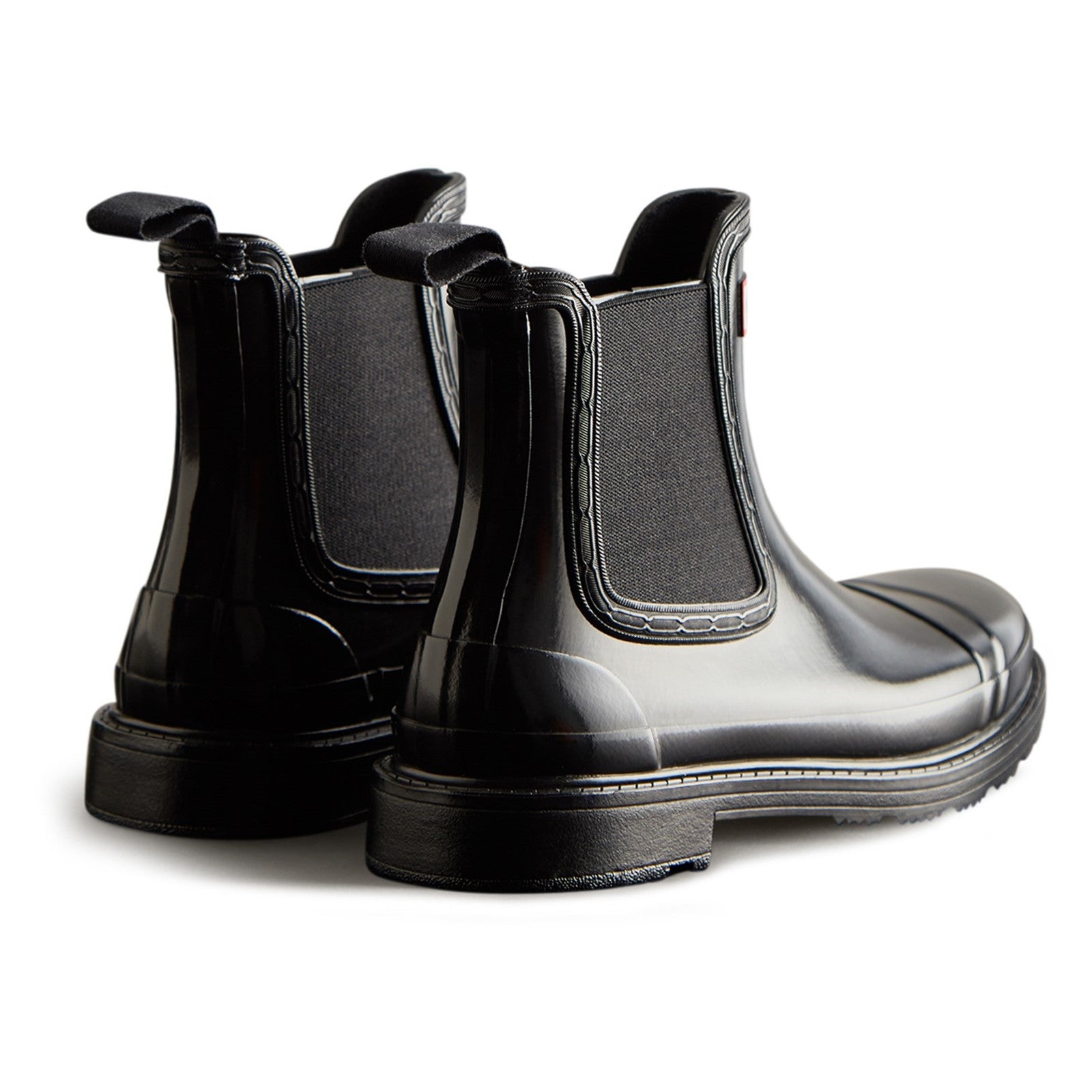 WFS1018RGL-BLK Commando Gloss Chelsea Boots Female Black