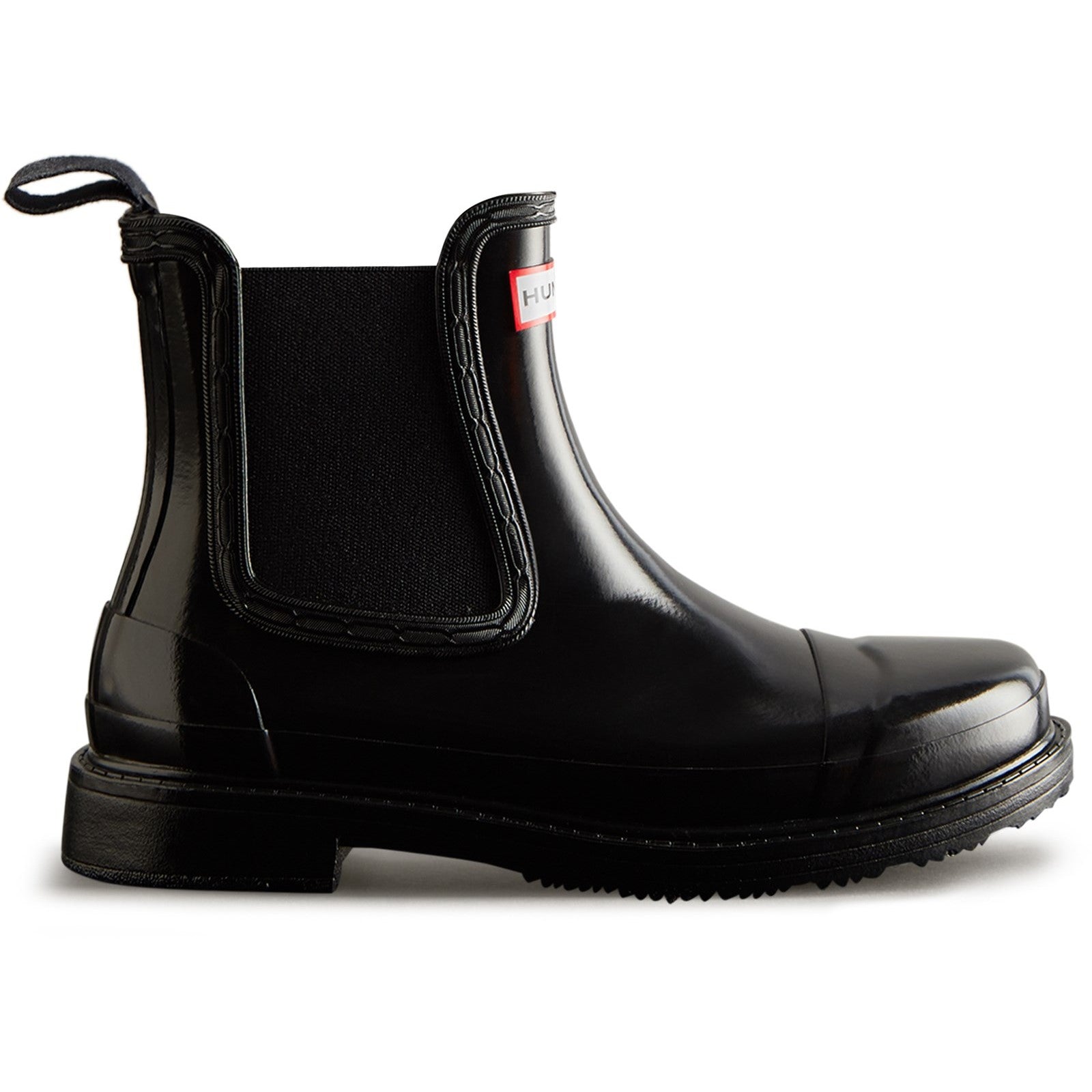 WFS1018RGL-BLK Commando Gloss Chelsea Boots Female Black