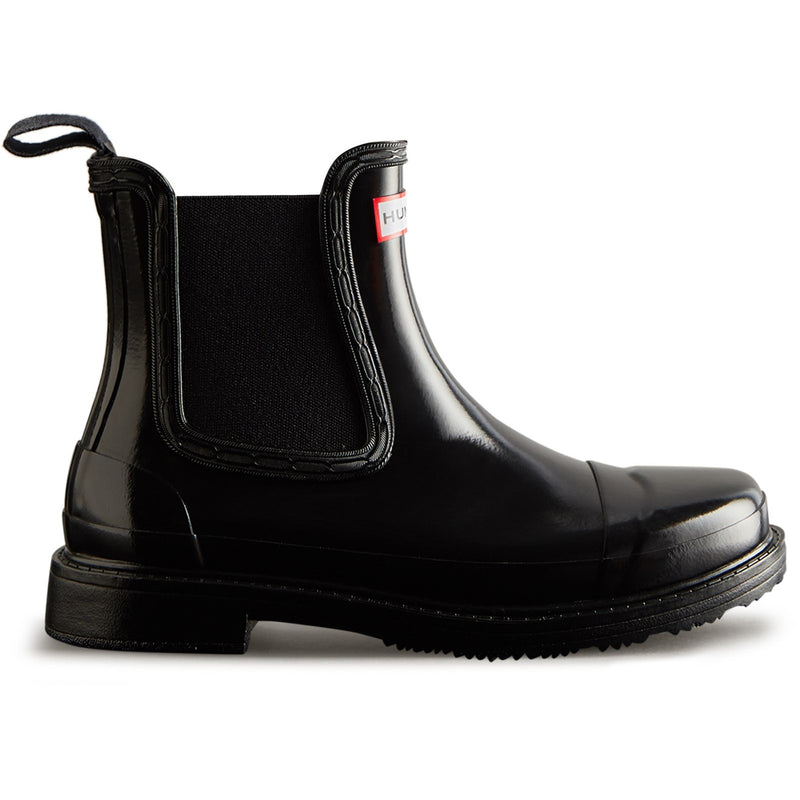 WFS1018RGL-BLK Commando Gloss Chelsea Boots Female Black