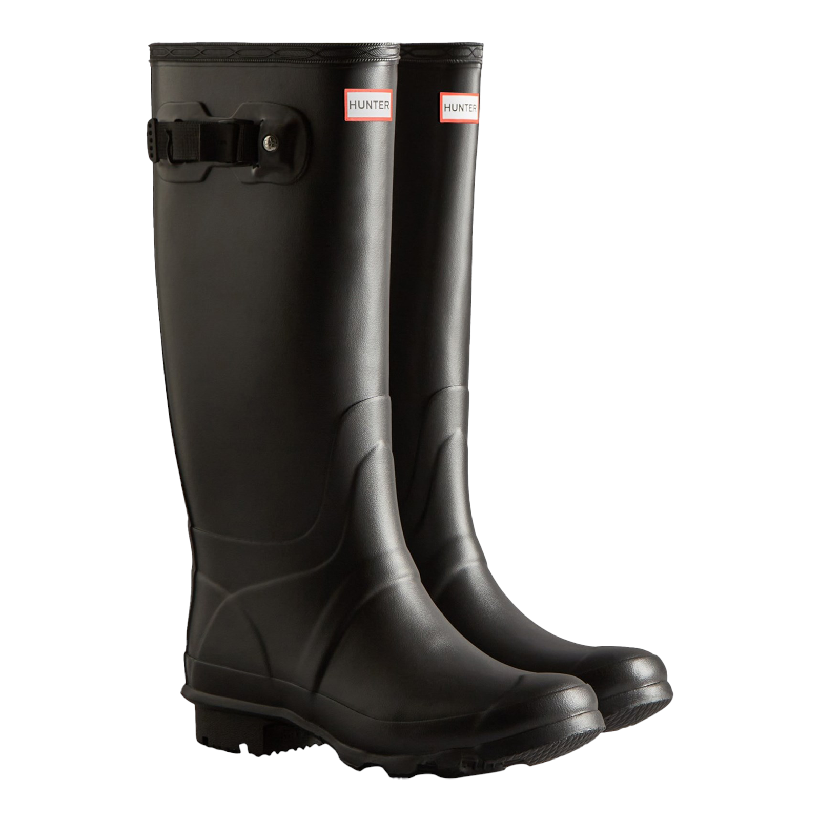Hunter Huntress Wide Leg Wellington Boots Female Black