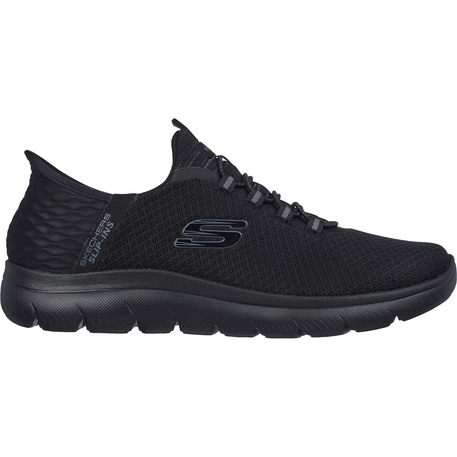 Skechers High Range 232457-BBK Black Slip On Shoe