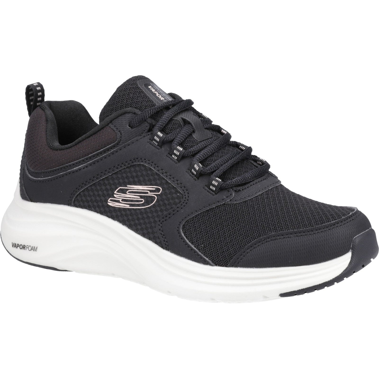 Skechers Womens Vapor Foam 150023-BKPK Black/Pink Lace Up Shoe