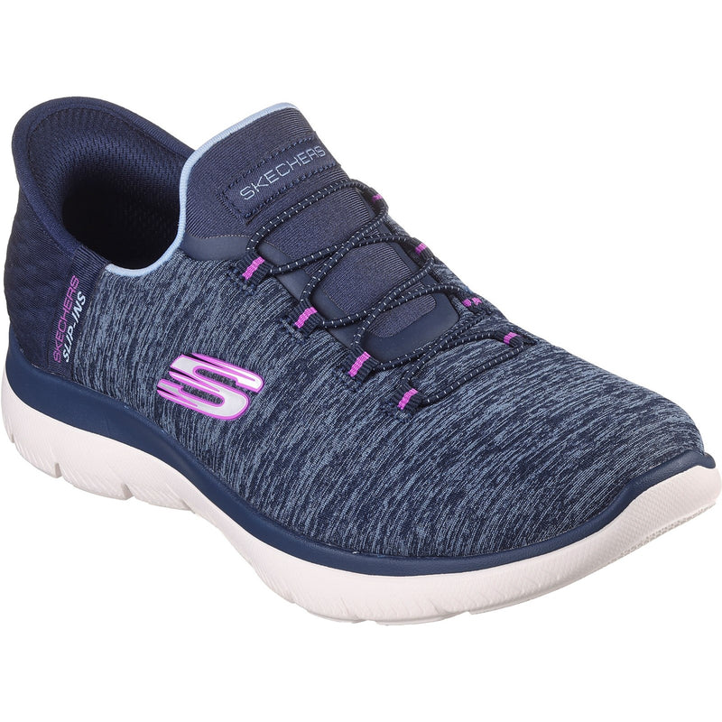 Skechers Womens Summits Dazzling Haze 149937-NVPR Navy/Purple Slip On Shoe