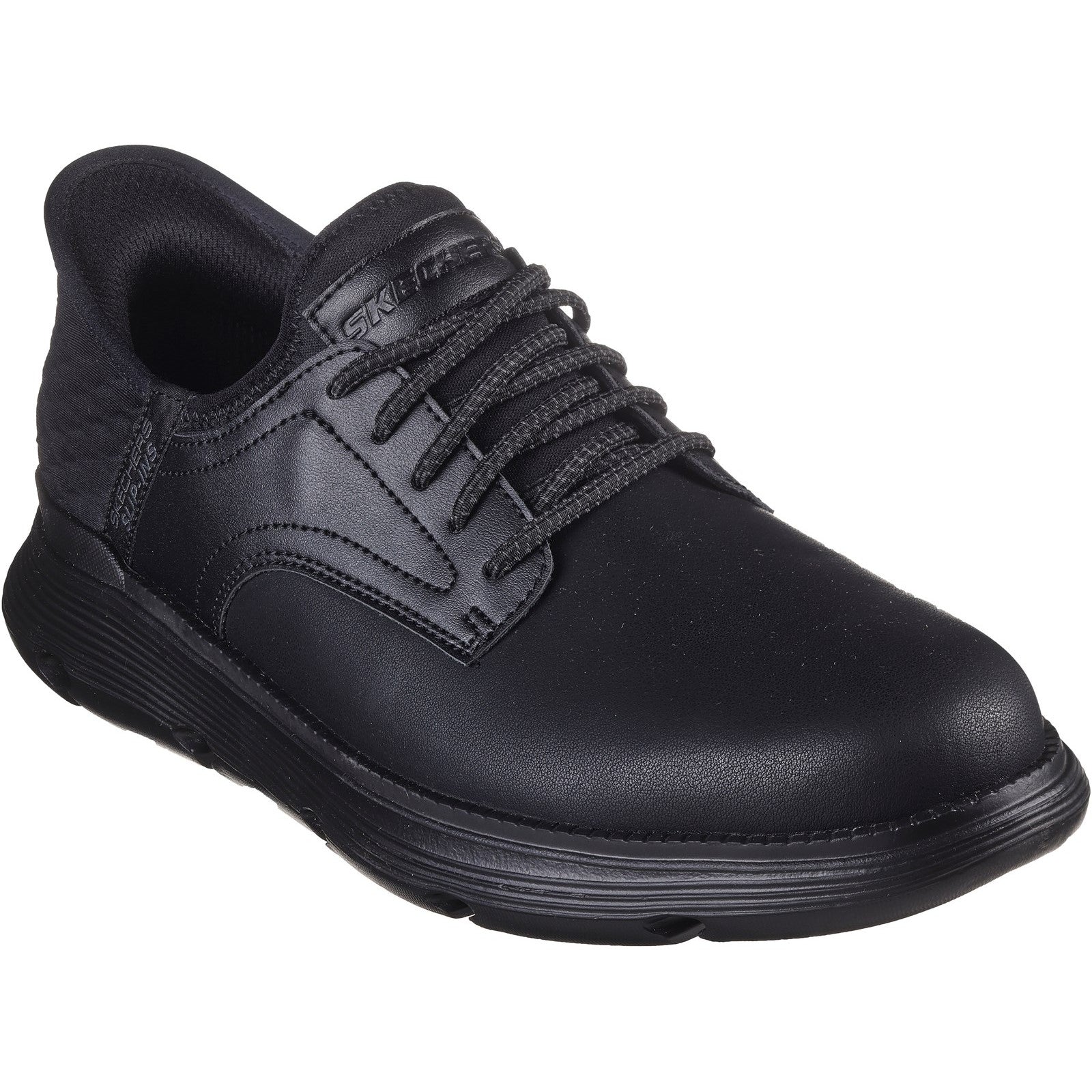 Skechers Mens Garza - Gervin 205046-BBK Black Lace Up Shoe
