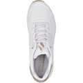 Skechers Womens Uno - Shimmer Away 155196-WHT White Lace Up Shoe