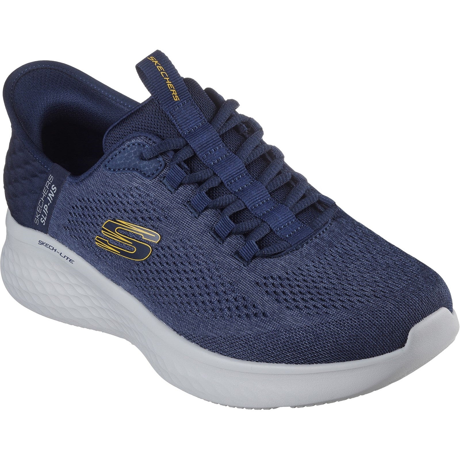 Skechers Mens Skech-Lite Pro Primebase 232466-NVYL Navy/Yellow Lace Up Shoe