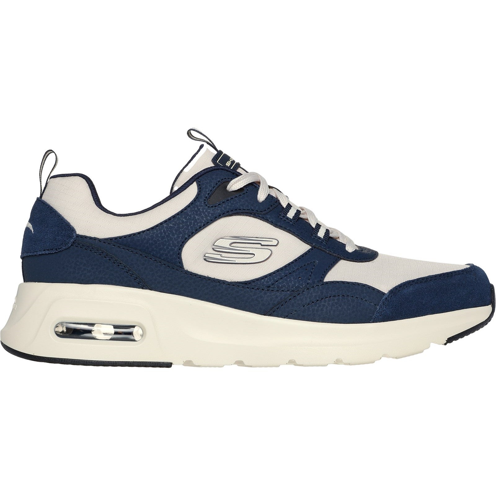 Skechers Mens Skech-Air Court - Yatton 232648-NVNT Navy/Natural Lace Up Shoe