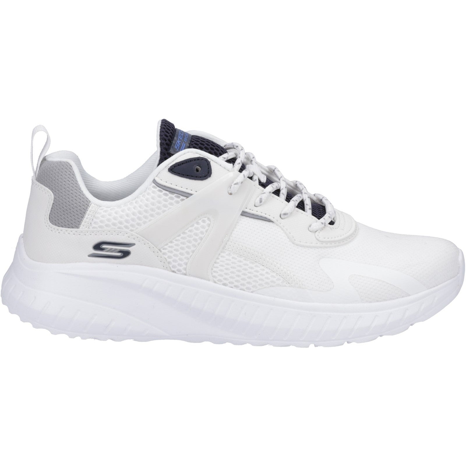 Skechers Mens Bobs Squad Chaos Elevated Drift 118034-WMLT White/Multi Lace Up Shoe