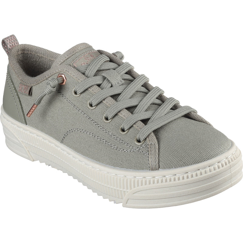 Skechers Womens BOBS Copa 114640-OLV Olive Lace Up Shoe