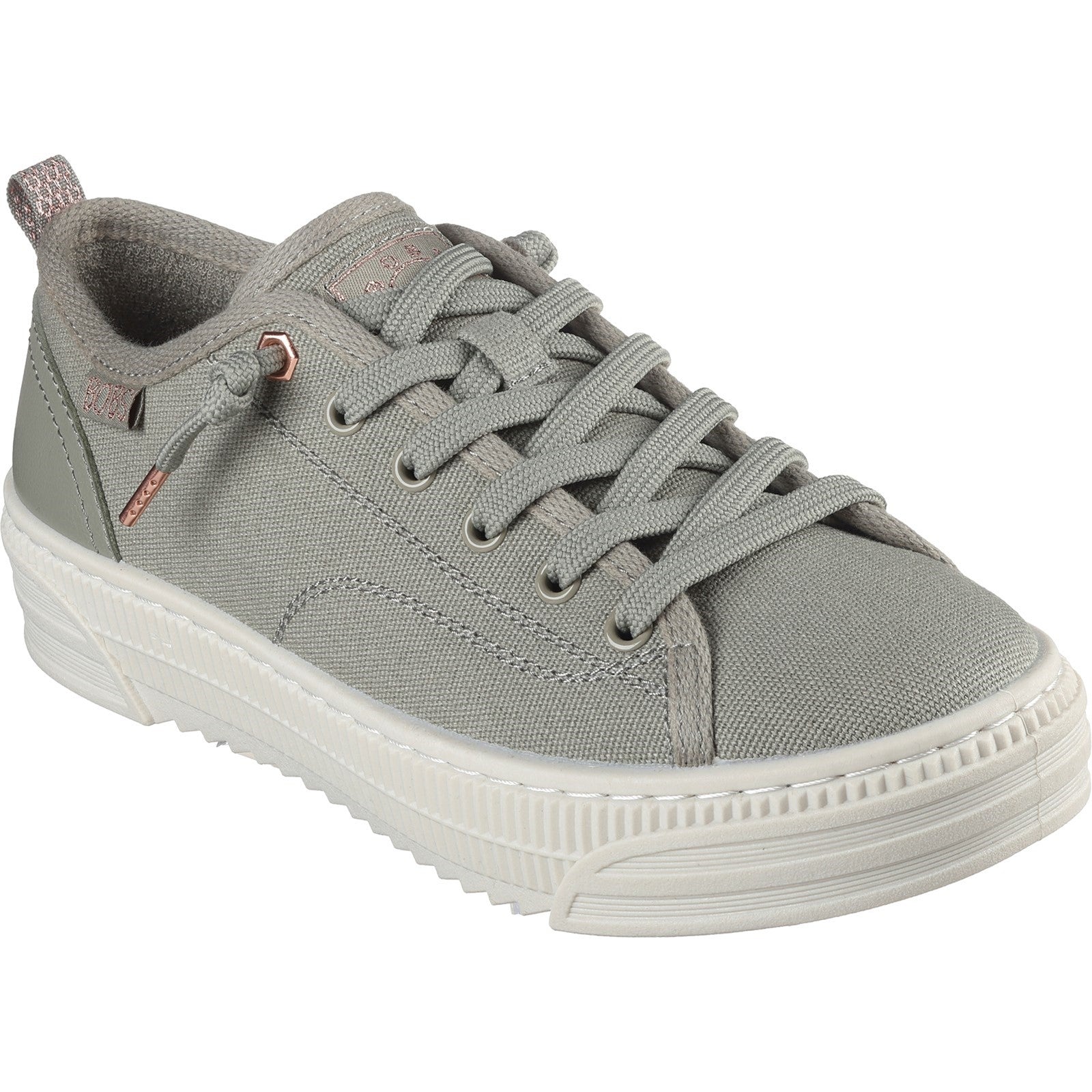 Skechers Womens BOBS Copa 114640-OLV Olive Lace Up Shoe