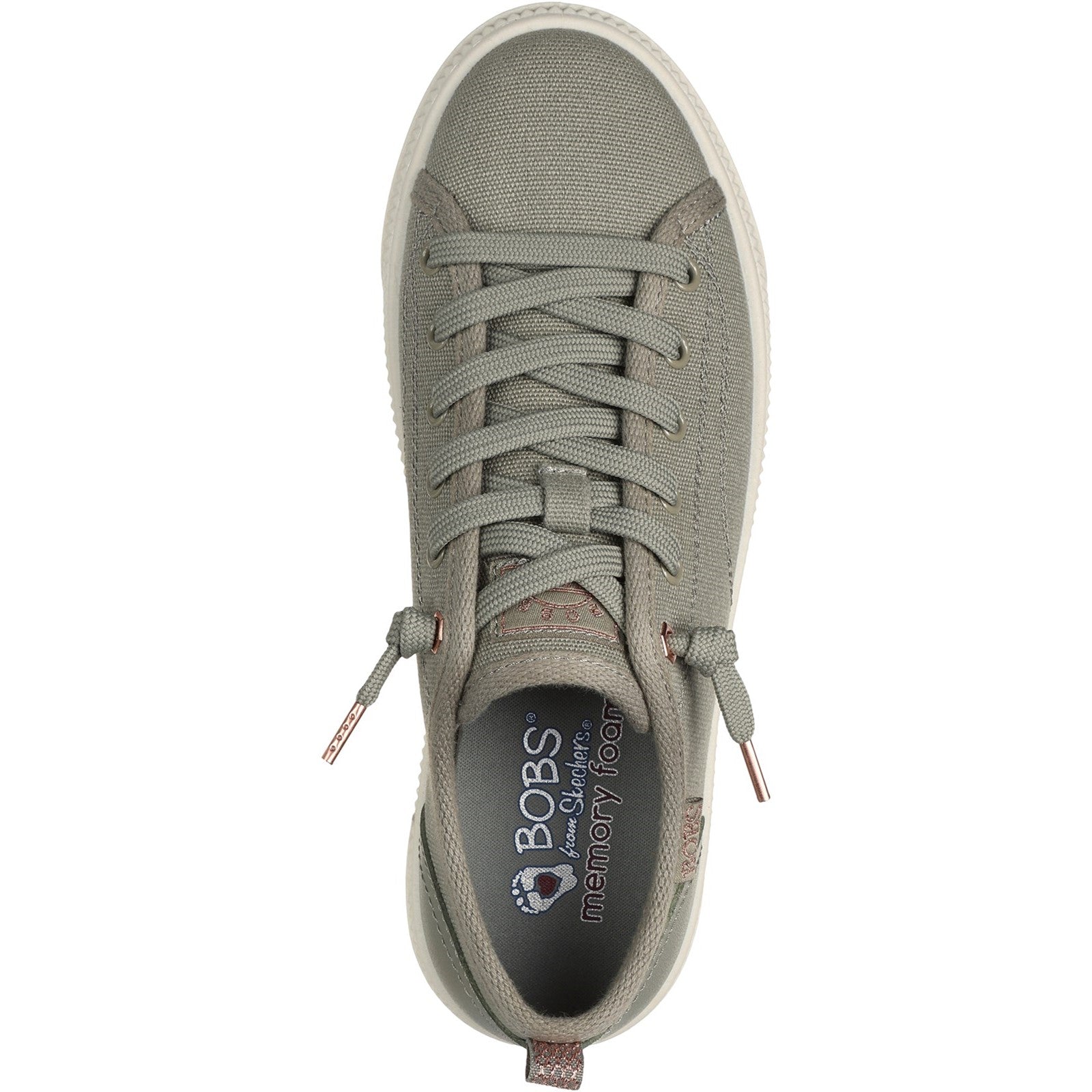 Skechers Womens BOBS Copa 114640-OLV Olive Lace Up Shoe