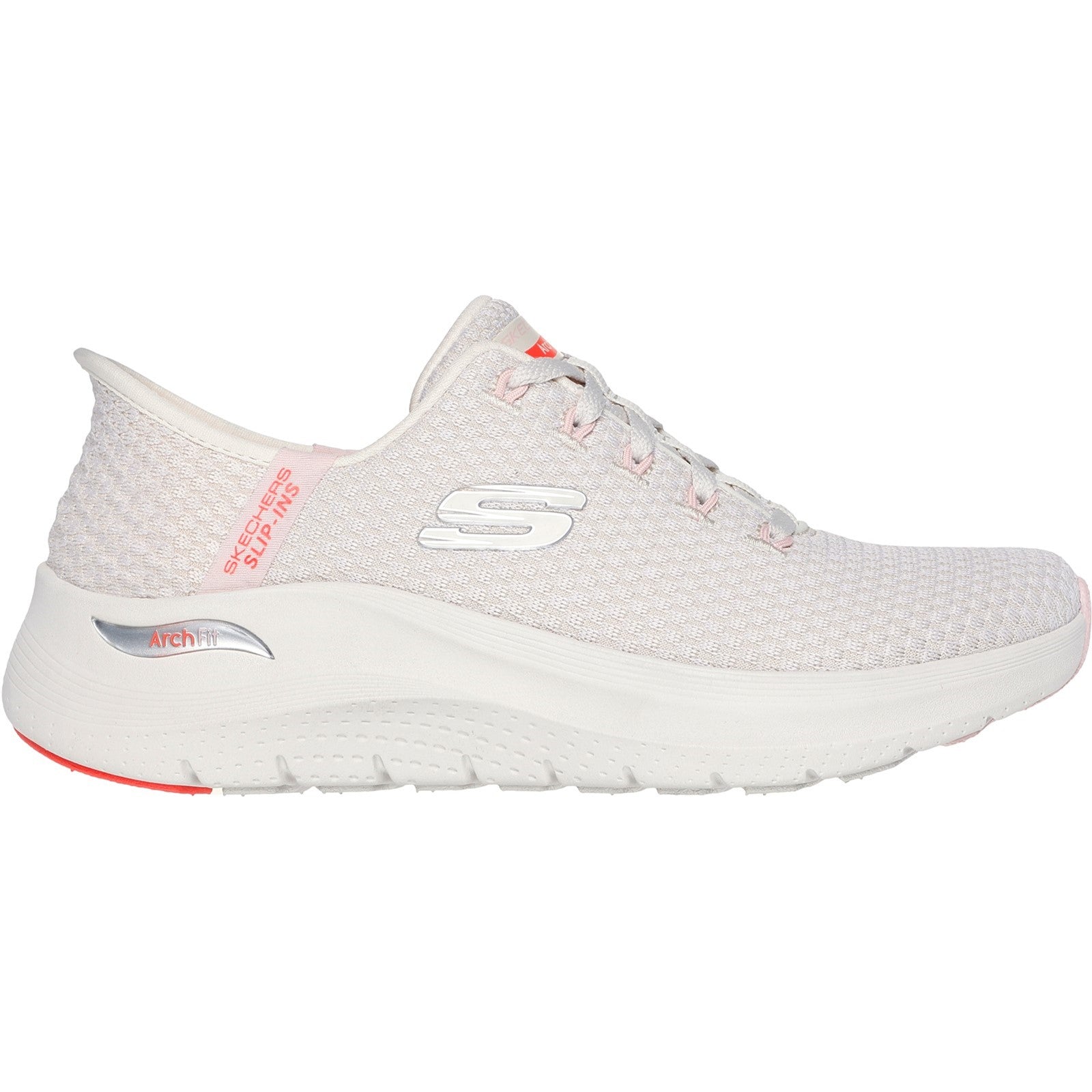 Skechers Womens Arch Fit 2.0 Good Energy 150322-NTMT Natural/Multi Lace Up Shoe