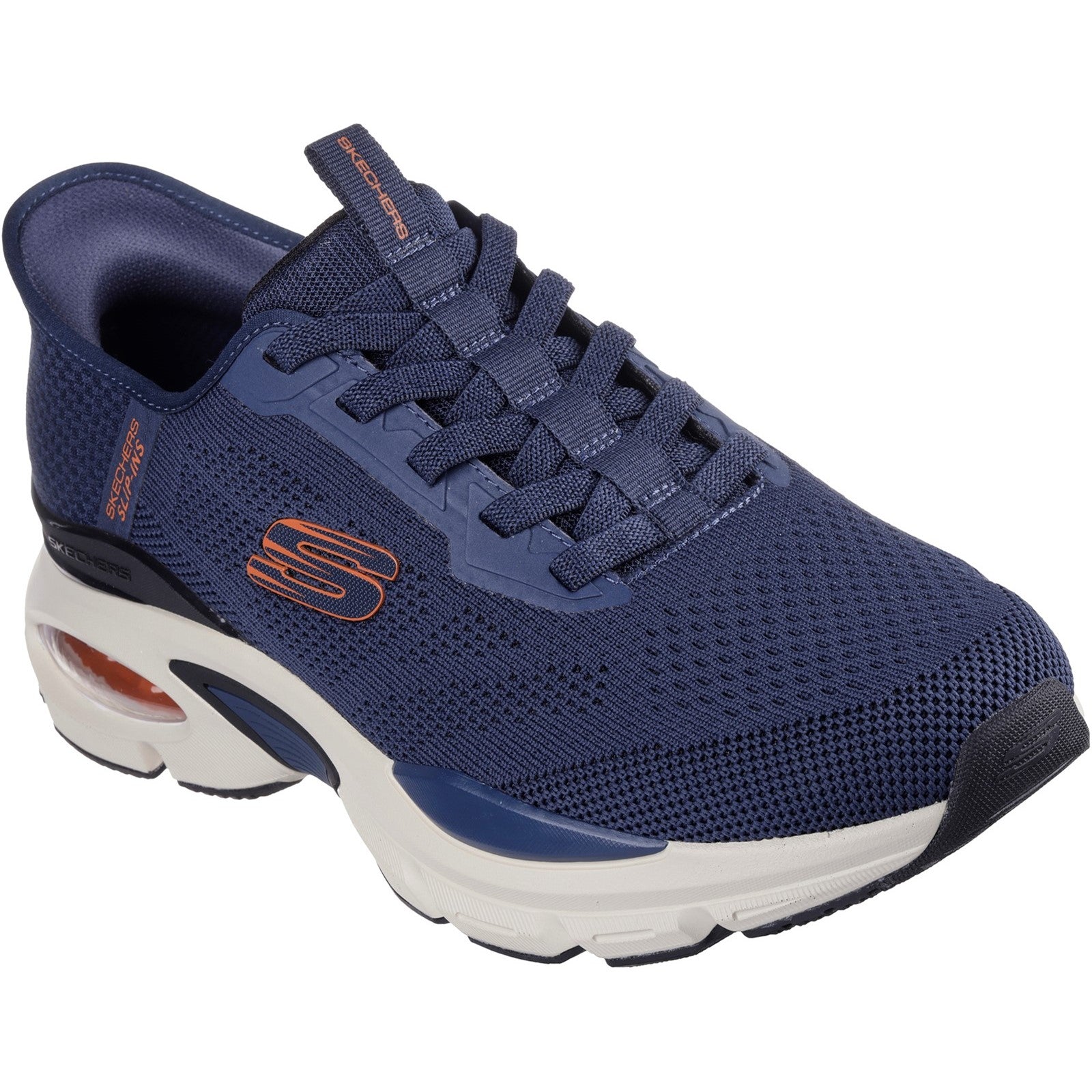 Skechers Mens Skech-Air Ventura Vanderway 232447-NVOR Navy/Orange Slip On Shoe