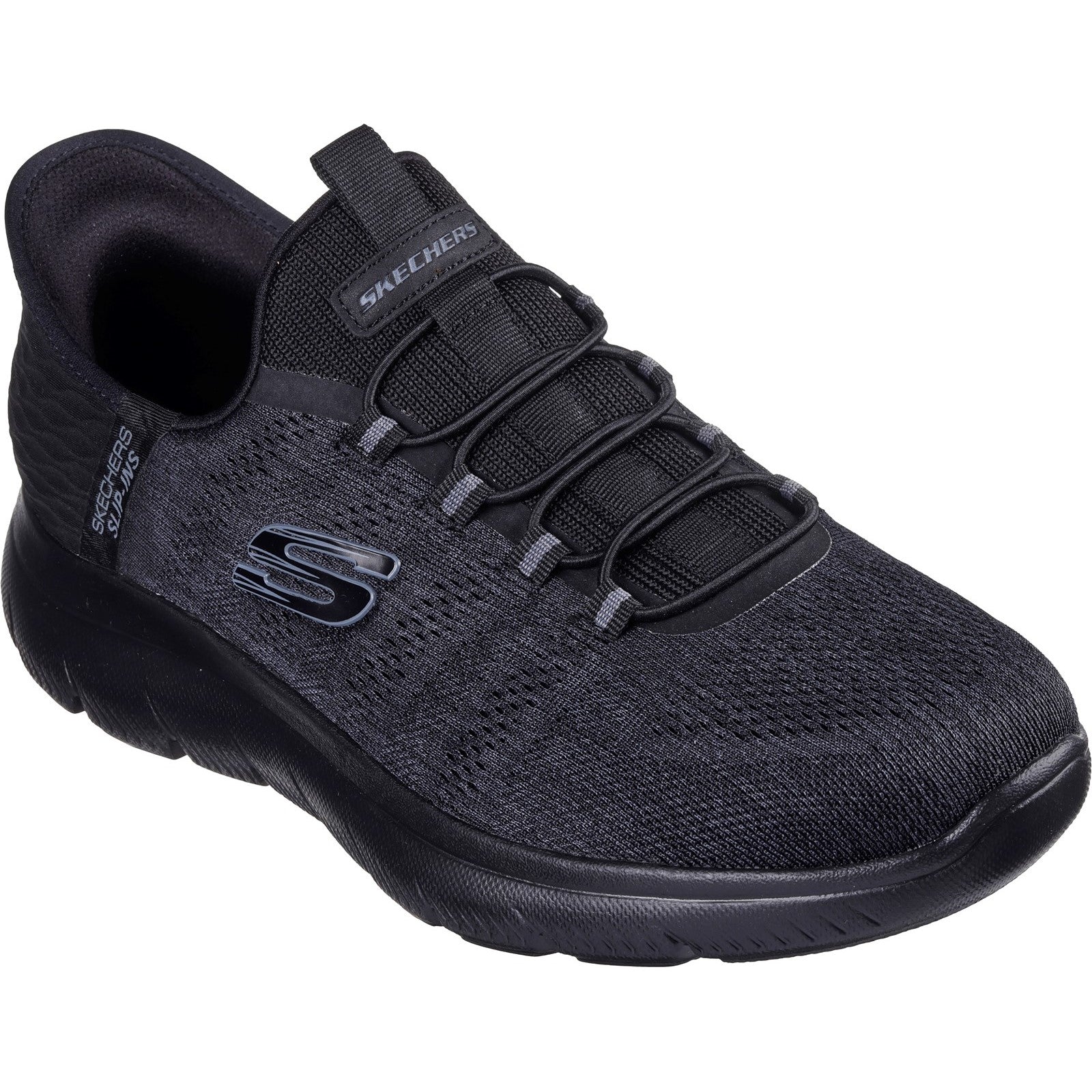 Skechers Mens Summits Key Pace 232469-BBK Black Slip On Shoe