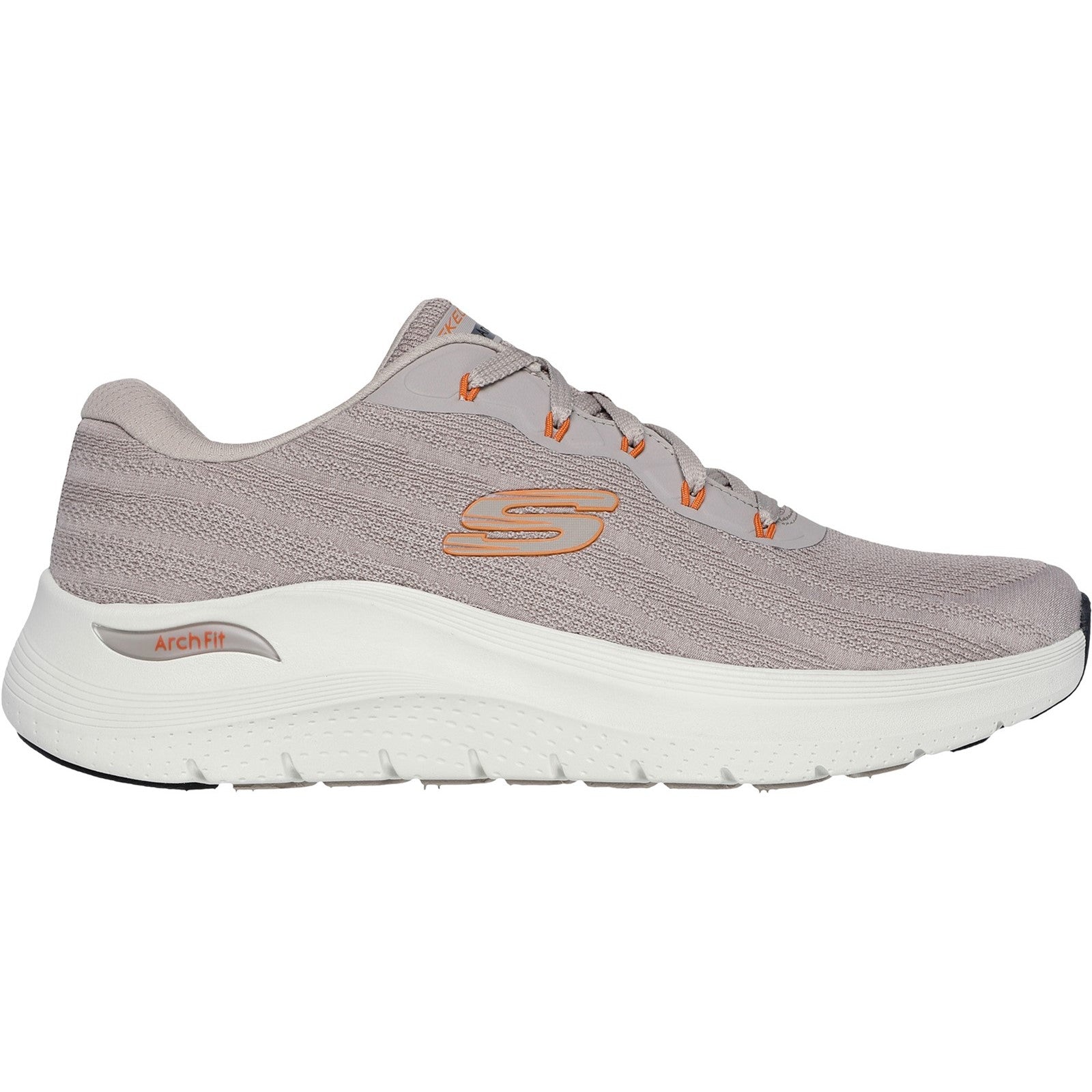 Skechers Mens Arch Fit 2.0 Road Wave 232701WW-TPOR Taupe/Orange Slip On Shoe
